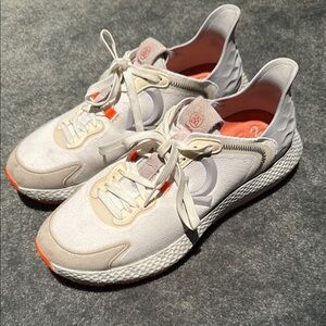 G/FORE White and Orange Sneakers